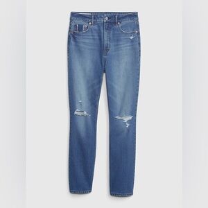 GAP Blue Distressed Ankle Jeans